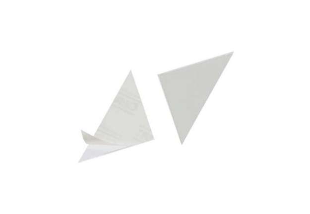 Immagine di Tasche adesive DURABLE CORNERFIX® triangolari polipropilene trasparente 75x75mm  conf. 100 - 828119