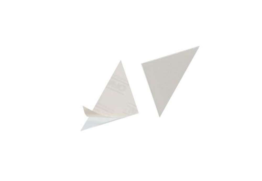 Immagine di Tasche adesive DURABLE CORNERFIX® triangolari polipropilene trasparente 175x175mm  conf. 100 - 82831