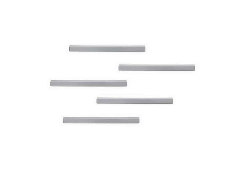 Immagine di Clip adesive DURABLE DURAFIX® RAIL argento metallizzato 210x17mm conf. 5 - 470623