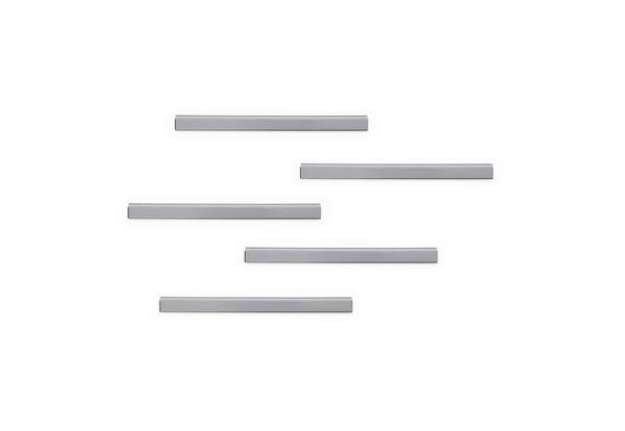 Immagine di Clip adesive DURABLE DURAFIX® RAIL argento metallizzato 210x17mm conf. 5 - 470623