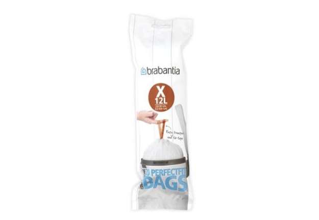 Immagine di Sacchetti PerfectFit Brabantia codice X 12 litri - bianco rotolo da 20 sacchetti - 116728
