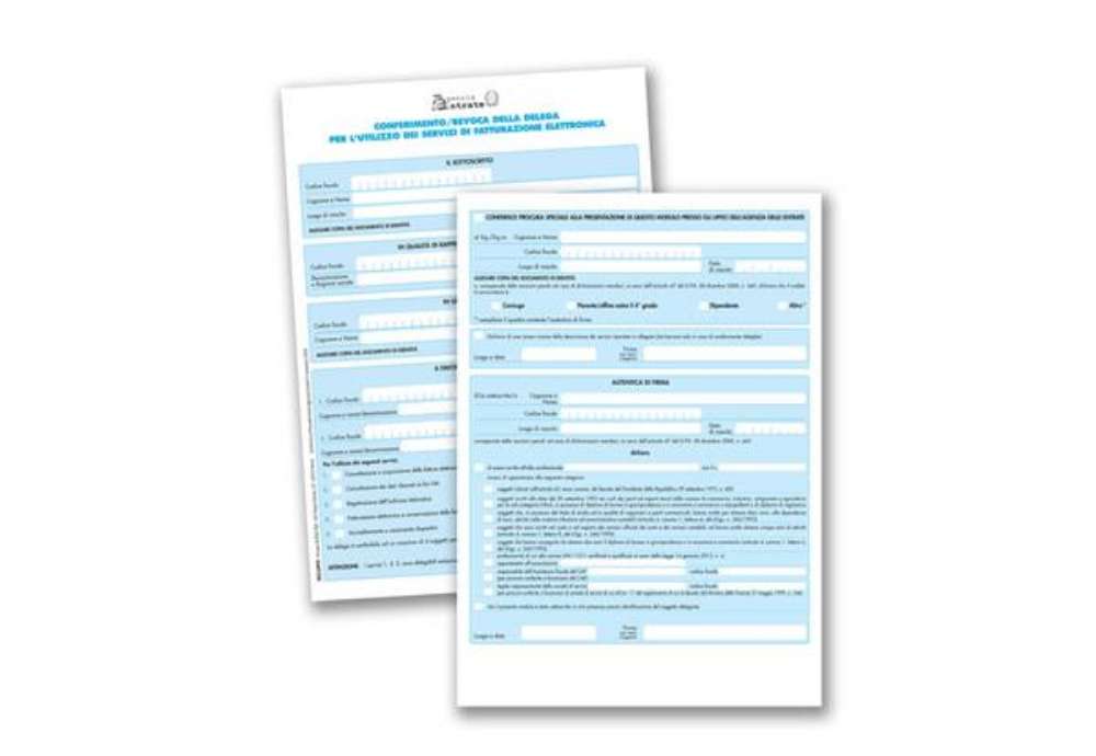 Immagine di Fatturazione elettronica Semper conferimento/revoca delega servizi - modulo continuo - 851118FE0