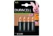 Immagine di Batterie ricaricabili Duracell Precaricata Stilo 2500 mAh AA conf. da 4 - DU75