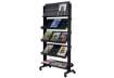 Immagine di Portariviste da terra Paperflow large 5 ripiani con ruote nero - 85,5x38,5x167,5 cm - K502551