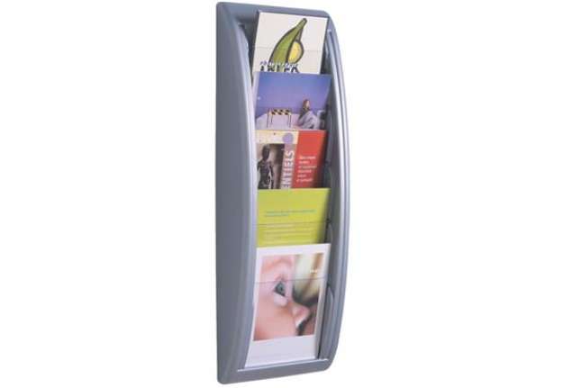 Immagine di Espositori da terra Paperflow alluminio 5 scomparti per formati A5 22,8x9,8x65 cm - K540635