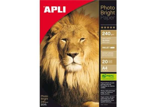 Immagine di Carta fotografica inkjet Decadry A4 alta qualità - finitura lucida - 240 g/m² bianco  Conf. 20 fogli