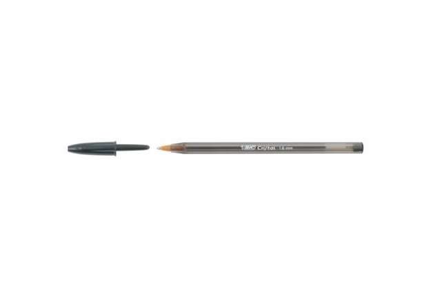 Immagine di Penna a sfera BIC Cristal® Large 1,6 mm nero Conf. 50 pezzi - 880648