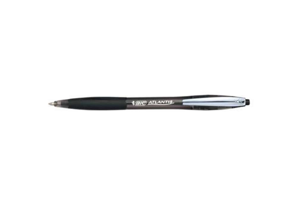 Immagine di Penna a sfera a scatto BIC Atlantis Soft M 1 mm nero 9021332