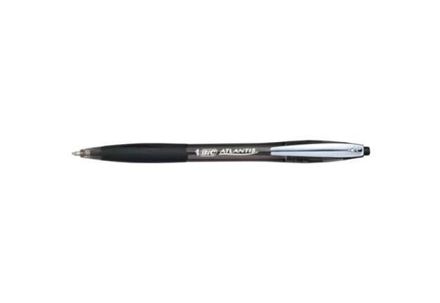Immagine di Penna a sfera a scatto BIC Atlantis Soft M 1 mm nero 9021332