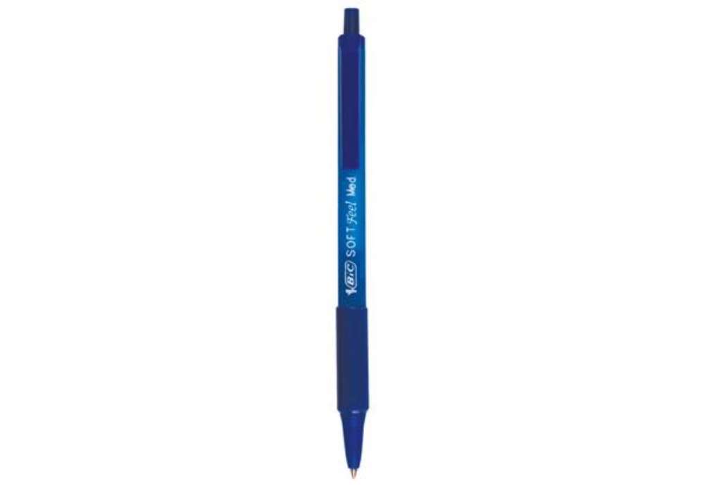 Immagine di Penna a sfera a scatto BIC SoftFeel Clic Grip M 1 mm blu Conf. 12 pezzi - 837398