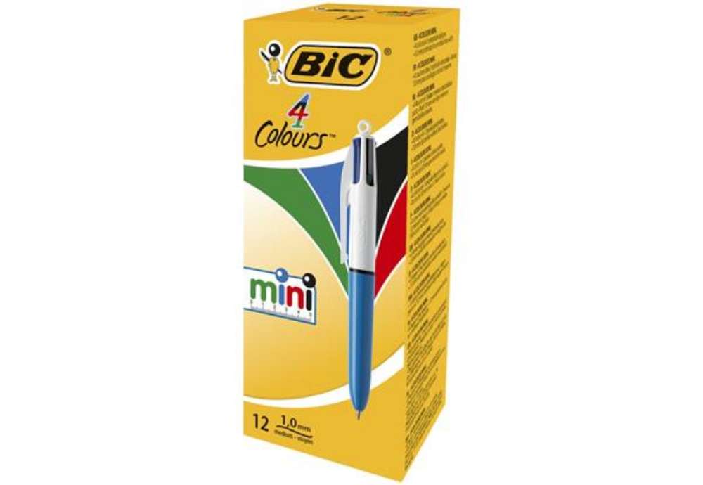Immagine di Penna a sfera a scatto BIC 4 Colours Mini M 1 mm assortiti 526279