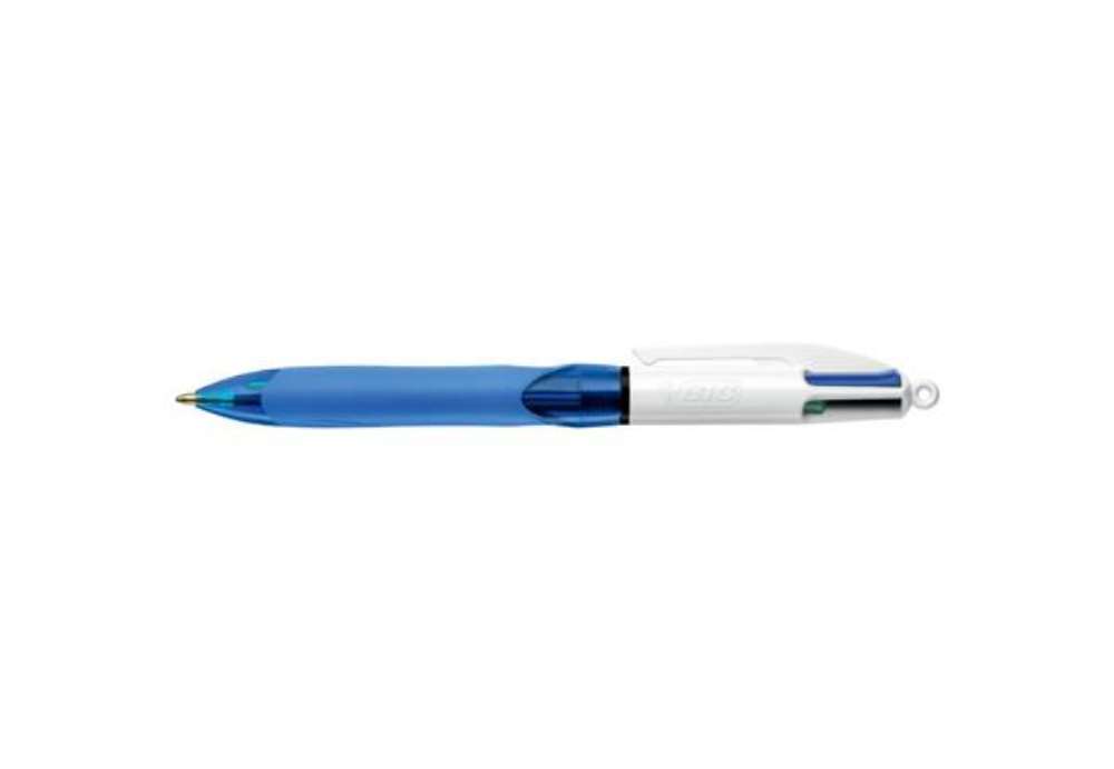 Immagine di Penna a sfera a scatto BIC 4 Colours Grip M 1 mm - 4 colori di scrittura assortiti - 526282