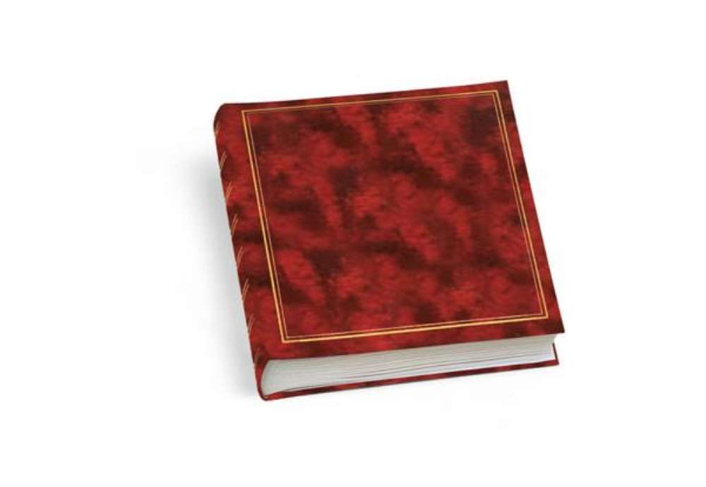 Immagine di Album portafoto Lebez 40 fogli con velina f.to 25x30 cm rosso 0380-R