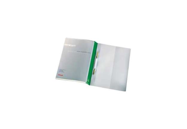 Immagine di Cartelline ad aghi con clip Esselte Quotation File 23,8x31 cm pvc semirigido verde  conf. da 25 - 28