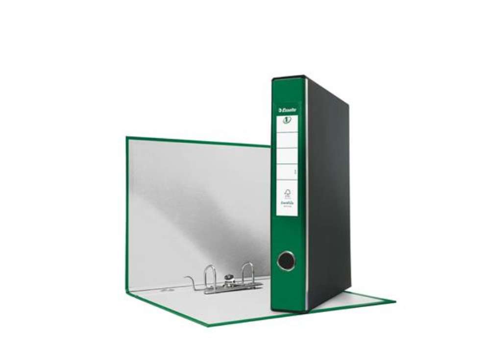 Immagine di Registratore con custodia Esselte G52 EUROFILE commerciale dorso 5 cm cartone rivestito in PP verde