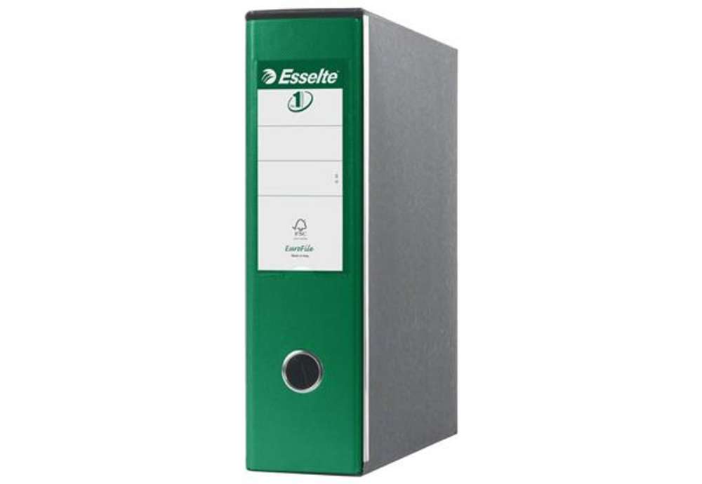 Immagine di Registratori con custodia Esselte G53 Eurofile commerciale Dorso 8 cm cartone rivestito in PP verde