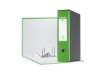 Immagine di Registratore con custodia Esselte G55 Eurofile protocollo dorso 8 cm cartone rivestito in PP verde v