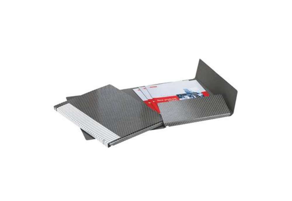 Immagine di Cartelle a 2 lembi Esselte I55 DELSO LINE 12/I50 bianco/grigio 25x32 cm dorso 1,5 cm  12 cartelle -
