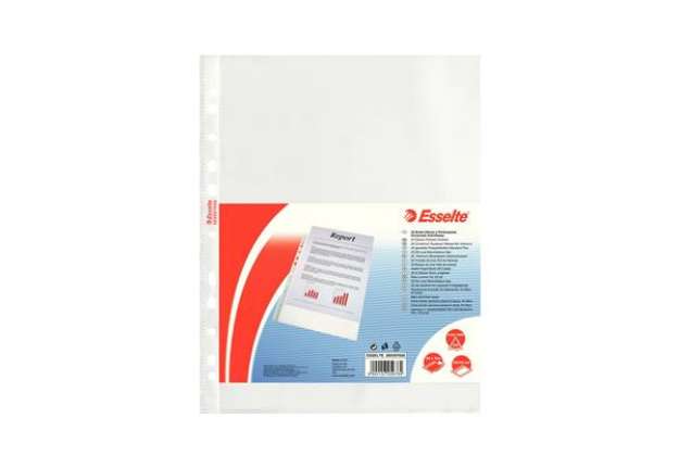Immagine di Buste a perforazione universale goffrate Esselte DELUXE PP antiriflesso 22x30 cm conf.25 - 392597600