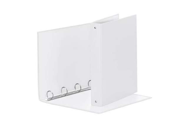 Immagine di Raccoglitore Esselte Meeting a 4 anelli tondi 30mm cartone rivestito in PP bianco 22x30cm dorso 4cm