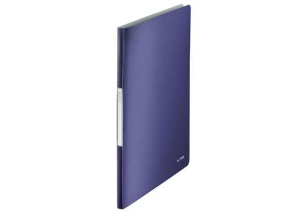 Immagine di Portalistini a fogli fissi - 80 fogli Leitz STYLE in PPL con 40 buste A4 blu titanio - 39590069
