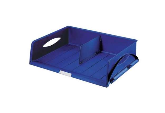 Immagine di Vaschetta portacorrispondenza Leitz SORTY JUMBO in polistirolo A3 o due risme A4 blu - 52320035