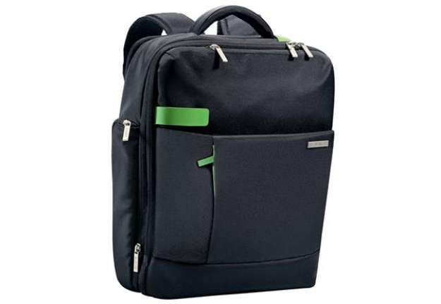 Immagine di Zaino portacomputer Leitz Smart Traveller 15,6'' poliestere 2 scomparti nero - 60170095