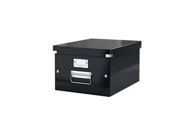 Immagine di Scatola per archiviazione universale ''M'' Leitz CLICK & STORE nero 28,1x20x37 cm - 60440095