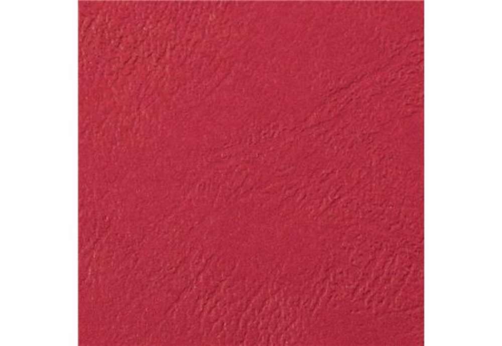 Immagine di Copertine per rilegatura GBC Leathergrain in cartoncino goffrato rosso  conf da 100 copertine - CE04