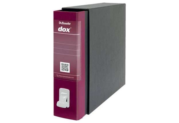 Immagine di Registratore a leva DOX2 Protocollo 28,5x35 cm - dorso 8 cm bordeaux D26205