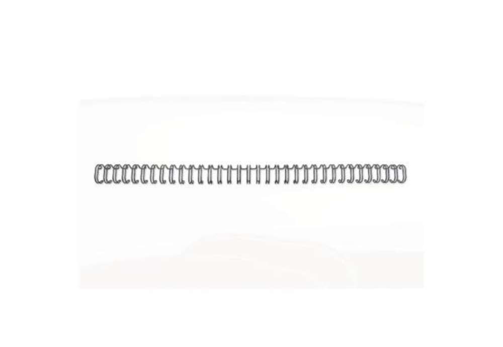 Immagine di Spirali metalliche a 34 anelli GBC Wirebind 11 mm a4 nero conf da 100 spirali - RG810710