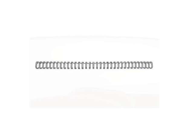Immagine di Spirali metalliche a 34 anelli GBC WireBind W18 12 mm a4 nero conf da 100 spirali - RG810810
