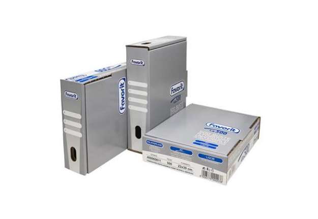 Immagine di Buste trasp. a foratura universale FAVORIT La500 liscia air 22x30 cm scatola da 500 - 400065611