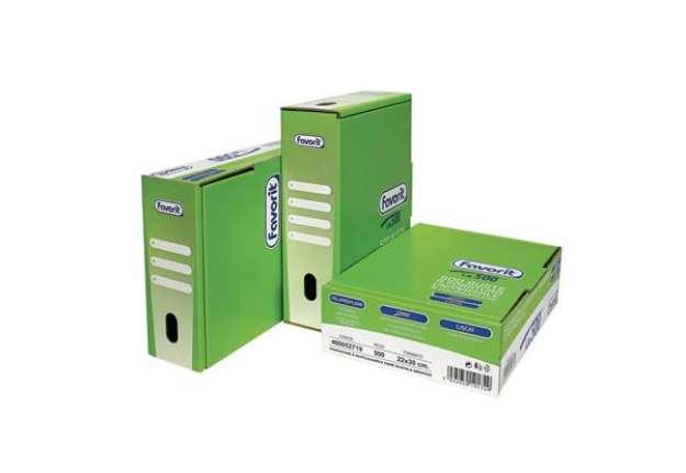 Immagine di Buste trasp. a foratura universale FAVORIT La500 liscia linear 22x30 cm scatola da 500 - 400052719