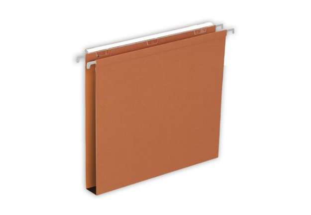 Immagine di Cartelle sospese per cassetto Favorit Defi interasse 39 cm arancione fondo U3 Conf. 25 pezzi  400126