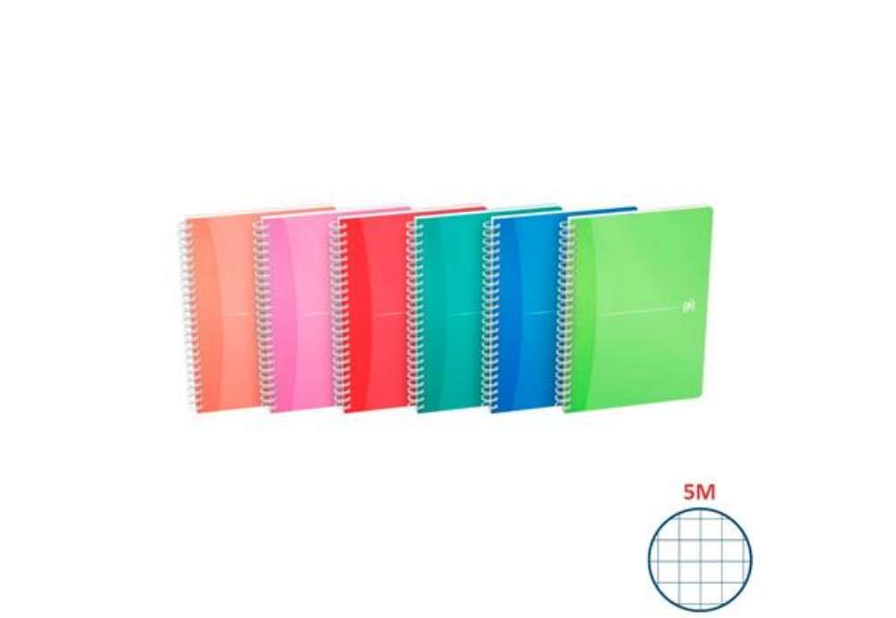 Immagine di Quaderno spiralato OXFORD Office My Colours A5 assortiti quadretti 5 mm 100102483
