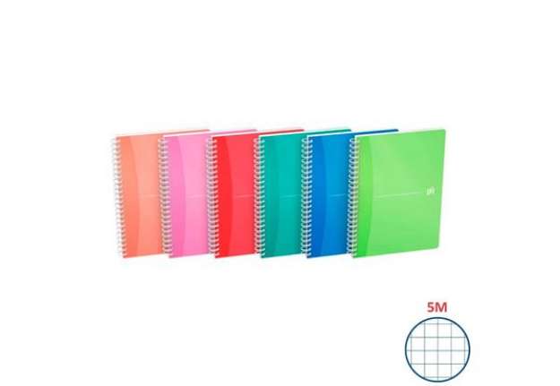 Immagine di Quaderno spiralato OXFORD Office My Colours A5 assortiti quadretti 5 mm 100102483
