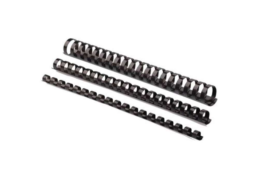 Immagine di Dorsi plastici FELLOWES nero ad anello tondo 14 mm - 81-100 fogli conf.100 - 5346907