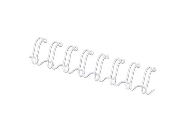 Immagine di Dorsi metallici FELLOWES bianco 8 mm - - capacità 36-60 fogli conf.100 - 53258