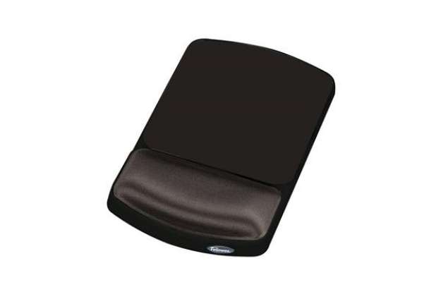 Immagine di Tappetino mouse con poggiapolsi FELLOWES gel grafite 15,6x25x2,6 cm 9374001