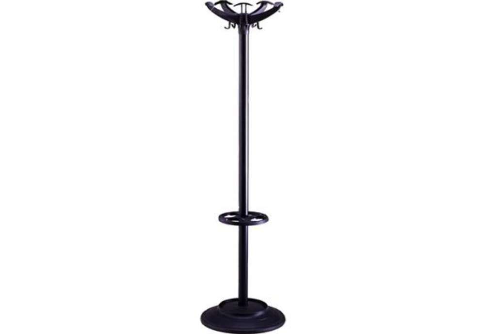 Immagine di Appendiabiti da terra Unisit Helix con portaombrelli - h. 168 cm - nero APUEL/N