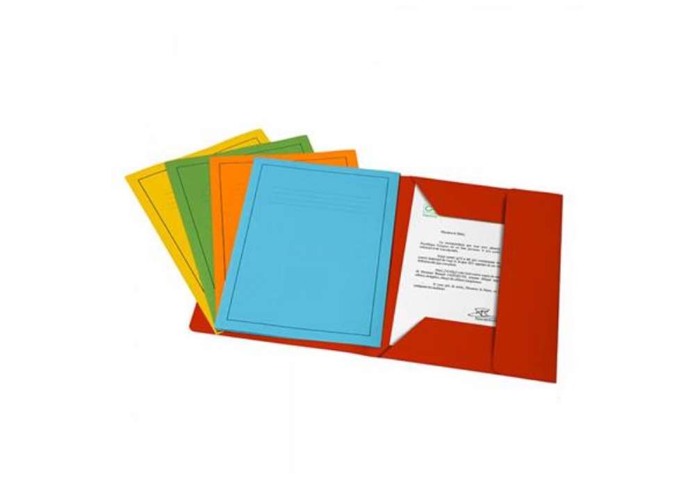 Immagine di Cartella a 3 lembi Fraschini Bristol 25x33 cm con dorso espandibile fino a 2 cm giallo  conf. da 25