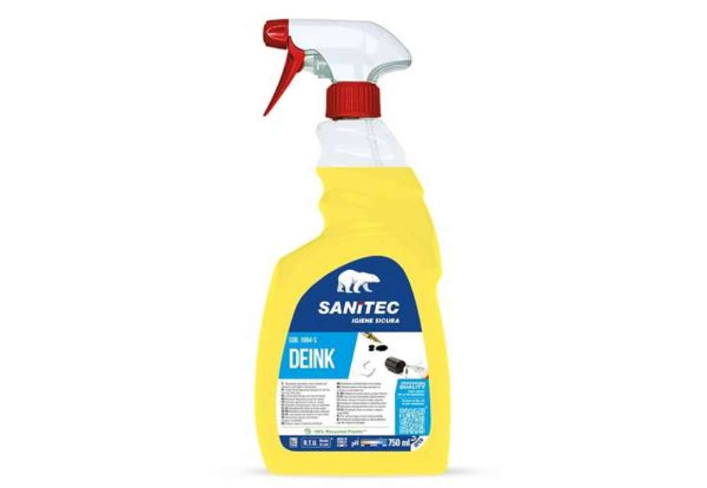 Immagine di Detersolvente per inchiostri, colla e grasso SANITEC Deink 750 ml 1884-S