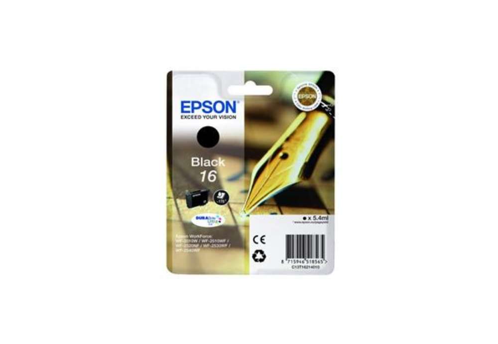 Immagine di Cartuccia inkjet ink pigmentato Penna e Cruciverba 16 Epson nero C13T16214012