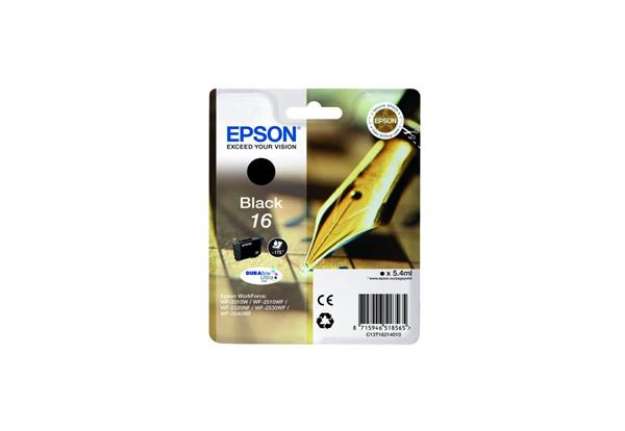 Immagine di Cartuccia inkjet ink pigmentato Penna e Cruciverba 16 Epson nero C13T16214012