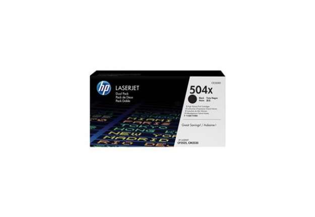 Immagine di Toner alta capacità 504X HP nero  Conf. 2 - CE250XD