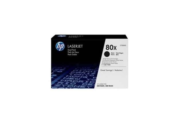 Immagine di Toner alta capacità 80X HP nero  Conf. 2 - CF280XD