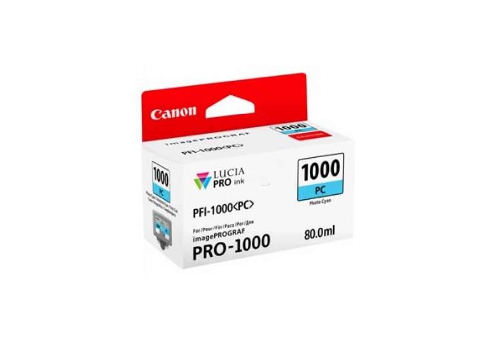 Immagine di Cartuccia inkjet PFI-1000PC Canon ciano foto 0550C001