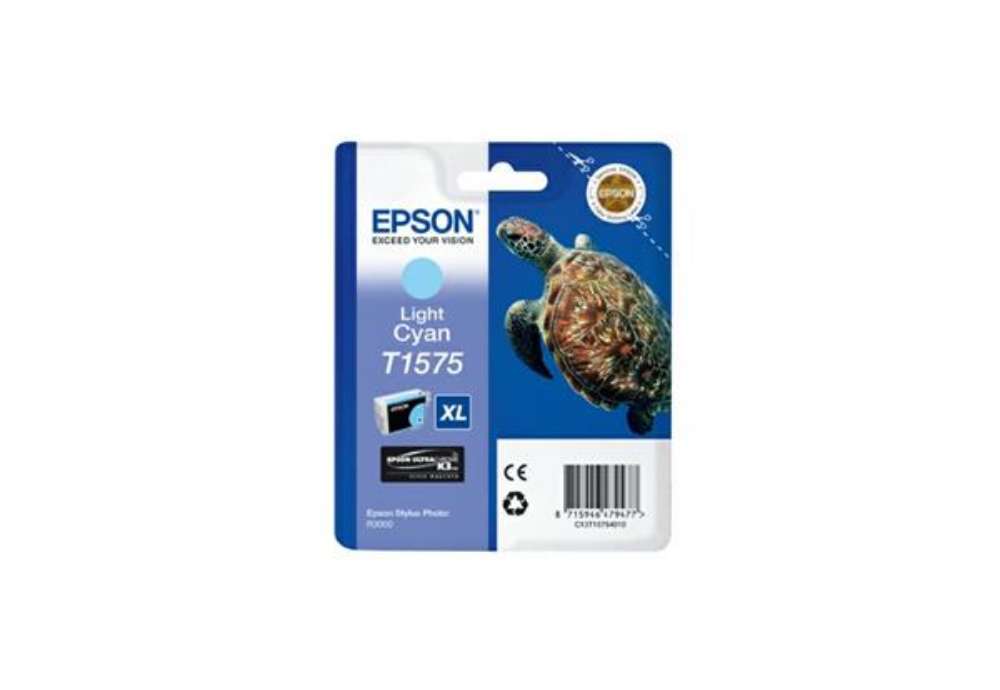 Immagine di Cartuccia inkjet alta capacità ink pigmentato blister RS T1575 Epson ciano chiaro - C13T15754010