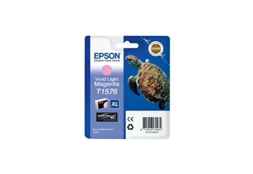 Immagine di Cartuccia inkjet alta capacità ink pigmentato blister RS T1576 Epson magenta chiaro vivido - C13T157